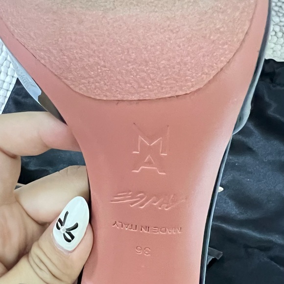 Amina Muaddi Patent Leather Flacko Sandals 95 - Picture 8 of 9